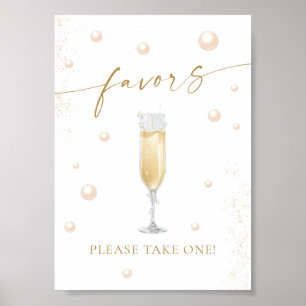 Poster Perles et poursuites Fête des mariées favorise