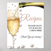 Poster Perles et poursuites Laisser vos recettes Douche n (Devant)