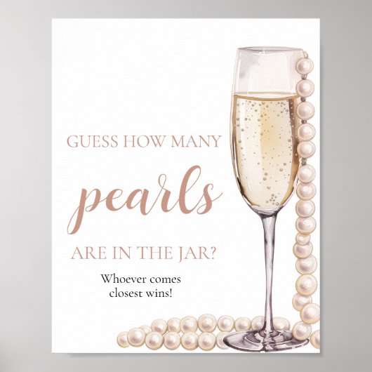 Poster Perles et Procuco Devinez combien de perles jeu (Devant)