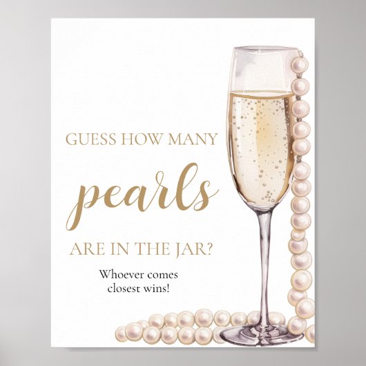 Poster Perles et Procuco Devinez combien de perles jeu (Devant)