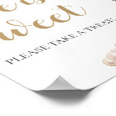 Poster Perles et Prosecco Champagne L'amour est doux sign (Coin)