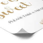 Poster Perles et Prosecco Champagne L'amour est doux sign (Coin)