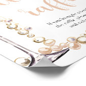 Poster Perles et Prosecco Fête des mariées Jeu de Raffle  (Coin)