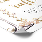 Poster Perles et Prosecco Fête des mariées Jeu de Raffle  (Coin)