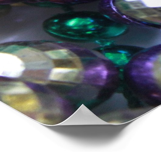 Poster Perles Mardi Gras Gator Imprimer (Coin)