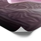 Poster Perles noires et roses roses roses (Coin)