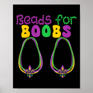 Poster Perles Pour Les Pains Colorés Du Sein Mardi Gras P