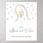 Poster Perles & Prosecco - conseils et vœux (Devant)