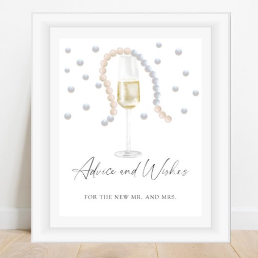 Poster Perles & Prosecco - conseils et vœux