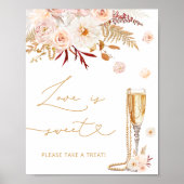 Poster Perles & Prosecco Floral L'amour est doux (Devant)