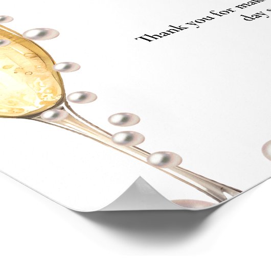 Poster Perles & Prosecco nuptiale perle de douche Faveur  (Coin)