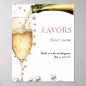 Poster Perles & Prosecco nuptiale perle de douche Faveur  (Devant)