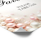 Poster Perles roses et blanches Fêtes des mariées privilé (Coin)