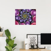 Poster Perles roses et violettes (Bureau à domicile)
