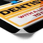 Poster Permis De Perfectionnement Dentiste Dentiste Denti (Coin)