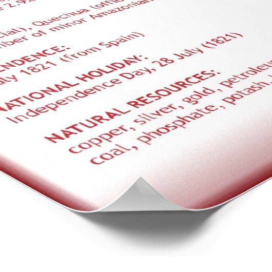 Poster Pérou (Coin)