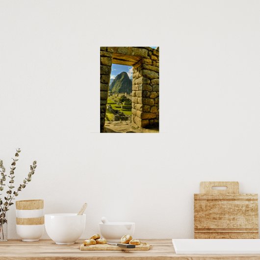 Poster Pérou, Andes, Monts des Andes, Machu Picchu (Cuisine)