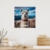 Poster Pérou Llama (Cuisine)