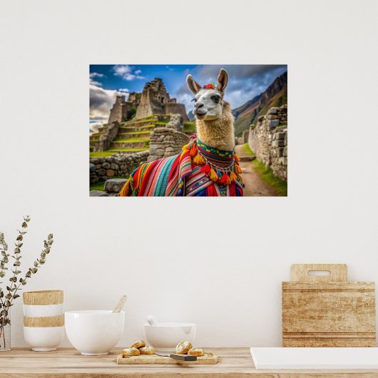 Poster Pérou Llama (Cuisine)