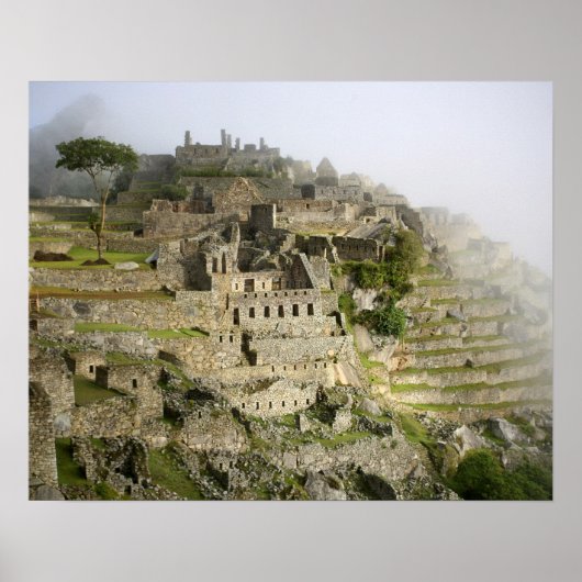 Poster Pérou, Machu Picchu. La citadelle antique de Machu (Devant)
