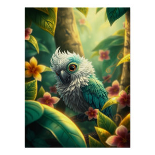 Poster Perroquet coloré Imaginaire