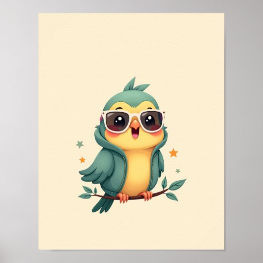 Poster Perroquet coloré Jungle Friend Wall Art (Devant)