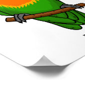 Poster Perroquet de caricature mignon lovebird (Coin)