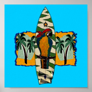 Poster Perroquet de pirates