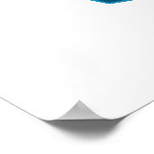 Poster Perroquet - Fond dégradé bleu | (Coin)