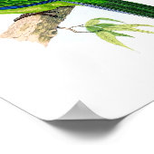 Poster Perroquet n° 8 Ornithologie tropicale antique Impr (Coin)