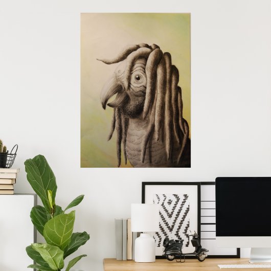 Poster perroquet rasta (Bureau à domicile)