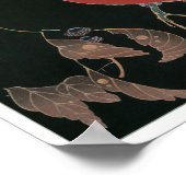 Poster Perroquet rouge sur la branche d'un arbre, Jakuchú (Coin)