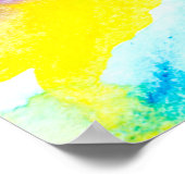 Poster perroquet sur l'arbre, oiseau Abstrait Aquarelle b (Coin)