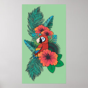 Poster Perroquet tropical