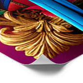 Poster Perroquet vibrant perché sur une branche (Coin)