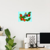 Poster perroquets amoureux (Bureau à domicile)