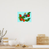 Poster perroquets amoureux (Cuisine)