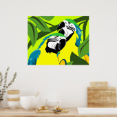 Poster Perroquets macaw bleu et or (Cuisine)