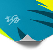 Poster Perroquets macaw bleu et or (Coin)