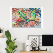 Poster Perroquets Tropicaux (Bureau à domicile)