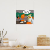 Poster Perruche Drôle en Quarantaine C'est Très Bien Mème (Cuisine)