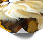 Poster Perse Chat animal beauté coloré (Coin)