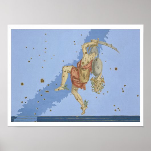 Poster Persée with the head of Medusa, from 'Uranometria (Devant)