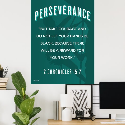 Poster Persévérance (Bureau à domicile)