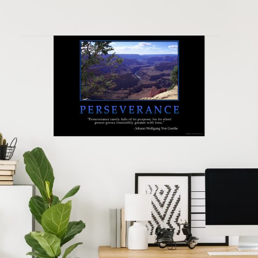 Poster Persévérance (Bureau à domicile)