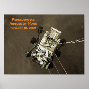 Poster Persévérance arrive sur Mars