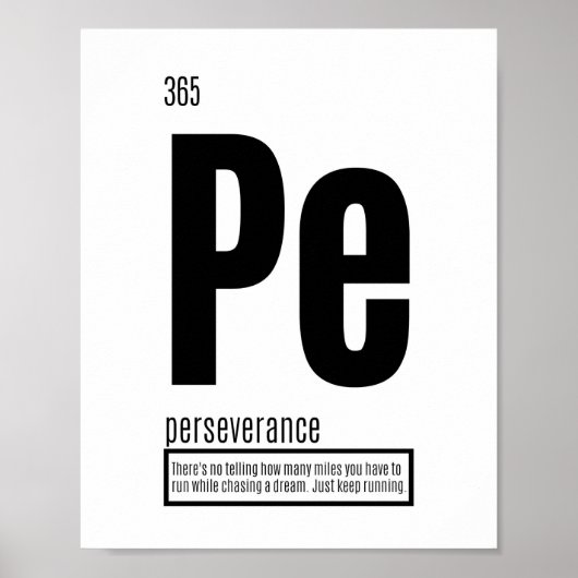 Poster Persévérance - Éléments fondamentaux du succès (Devant)