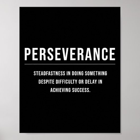 Poster Persévérance Motivation Entrepreneur Slogan Quot (Devant)