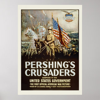 Poster Pershing Croisés Vintage US Military