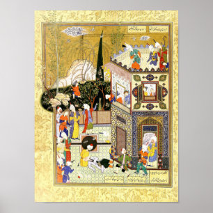 Poster Persian Miniature: The Old Rogue Learns His Lesson